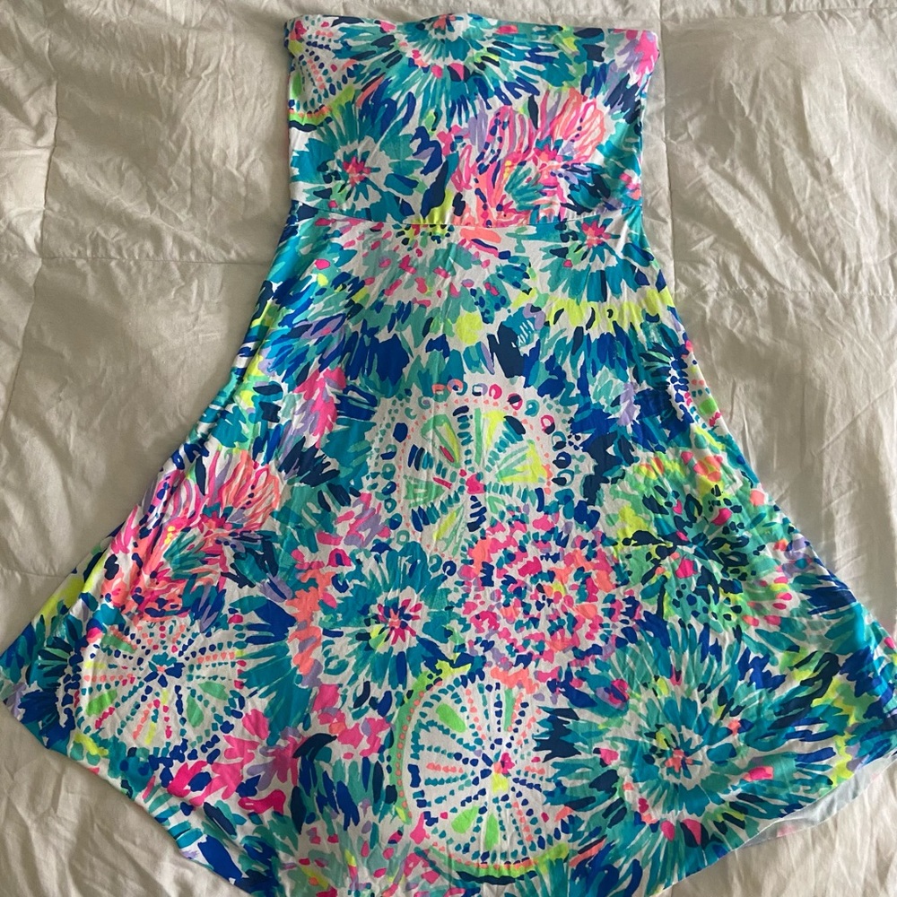 Lilly Pulitzer knit strapless midi dress